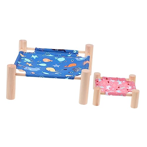 Angoily 2 Stück Erhöhtes Haustierbett Katzenhängematte Für Hamster Abnehmbares Loungebett Cartoon-Design Sicher Bequem Maschinenwaschbar Atmungsaktiv Angoily 2 Stück Erhöhtes Haustierbett Katzenhängematte Für Hamster Abnehmbares Loungebett Cartoon-Design Sicher Bequem Maschinenwaschbar Atmungsaktiv von Angoily