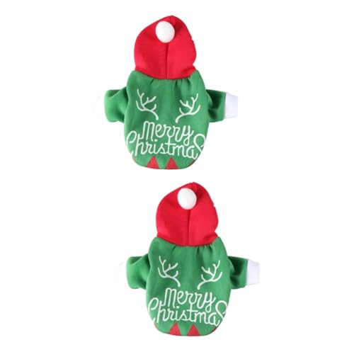 Angoily 2stücke Weihnachtlicher Hundepullover Für Kleine Haustiere Grüner Hundekostüm Mit -Design Für Festliche Anlässe Und Fotoshootings Xs Angoily 2stücke Weihnachtlicher Hundepullover Für Kleine Haustiere Grüner Hundekostüm Mit -Design Für Festliche Anlässe Und Fotoshootings Xs von Angoily