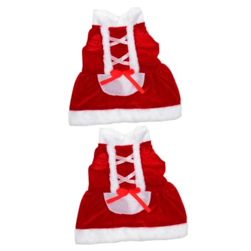 Angoily 2st Weihnachtshundekostüm Welpen-Outfits Urlaub Hunde-Outfits Weihnachtskostüm Für Hunde Hund Katze Weihnachtsoutfit Hundemäntel Winterkleidung Haustier Katze von Angoily