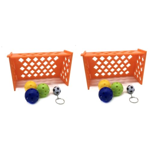 Angoily Spielzeuge 2st Papagei Trainingsfußball Tischspielzeug Desktop-Spielzeug Mini-fußball Spielzeug in Zufälliger Farbe Futterautomat Für Garnelen Fußball Für Vögel Schreibtisch von Angoily