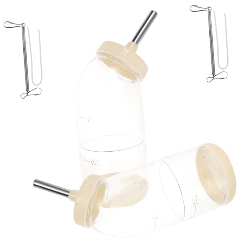 Angoily 2st Automatischer Vogelfutterspender Wasserflasche Automatischer Hamsterfutterautomat Wasserspender Für Haustiere Aus Kunststoff Trinkflasche Für Wasser Nuckelflasche Hase Plastik von Angoily
