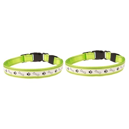 Angoily 2st Blinken Hund Beleuchtete Halskette Knochenkragen Leuchtender Kragen Flash-Halskette Haustier Ladehalskette Leuchtende Halskette Eine Halskette Halsketten Halsband Aufladen von Angoily