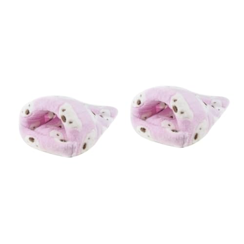 Angoily 2stücke Guinea Pig Schlafsack Warmes Fleece Kuschelbett Für Kleintiere Für Winter Bequemes Nest Für Meerschweinchen Chinchillas Und Andere Haustiere Klein Rosa von Angoily