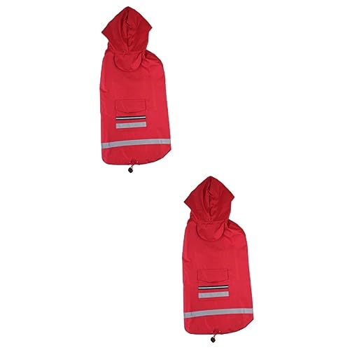 Angoily 2 Stücke Haustier Hund Regenmantel Regen Jacke Mantel Für Mittlere/große Hunde Reflektierende Rot 3XL Angoily 2 Stücke Haustier Hund Regenmantel Regen Jacke Mantel Für Mittlere/große Hunde Reflektierende Rot 3XL von Angoily