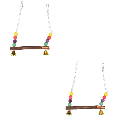 Angoily 2 Stücke Pädagogisches Vogel Spielzeug Für Papageien Papagei Schaukel Kombination Set Holz Stehen Für Sicher Spaß Spielzeit Angoily 2 Stücke Pädagogisches Vogel Spielzeug Für Papageien Papagei Schaukel Kombination Set Holz Stehen Für Sicher Spaß Spielzeit von Angoily