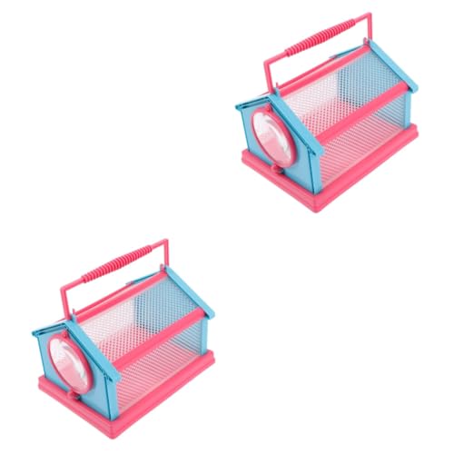 Angoily 2Er-Box Käfig zur Beobachtung von Insekten Terrarium Hingucker für Kinder Spielzeuge Kinderspielzeug Käferkäfig Käfig zum Sammeln von Insekten Puzzle Suite Muff Plastik von Angoily