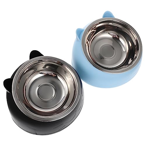 Angoily Edelstahl Katzennapf 200ml Automatischer Wassernapf Haustiernapf Hundenapf 2st von Angoily