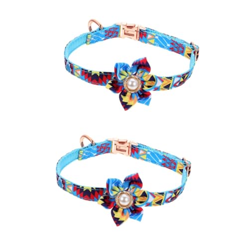 2st Haustierhalsband Hundehalsband Mit Blumenmuster Halsband Für Hunde Abreißhalsband Für Haustiere Katzenhalsband Abbrechbarer Kragen Persönlichkeit Blumendekoration Nylon Mädchen von Angoily
