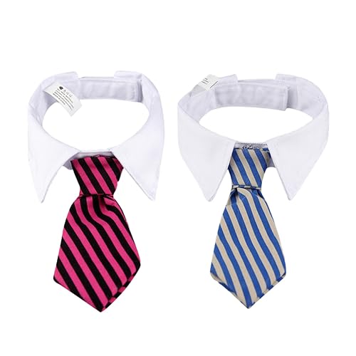 Angoily 2St hundegeschenk hundekleidung Hundehalsband mit Krawatte verstellbare Kragenbindung Vier Jahreszeiten Krawatten Hund Krawatte Haustierkrawatte und -Halsband einstellbar binden von Angoily
