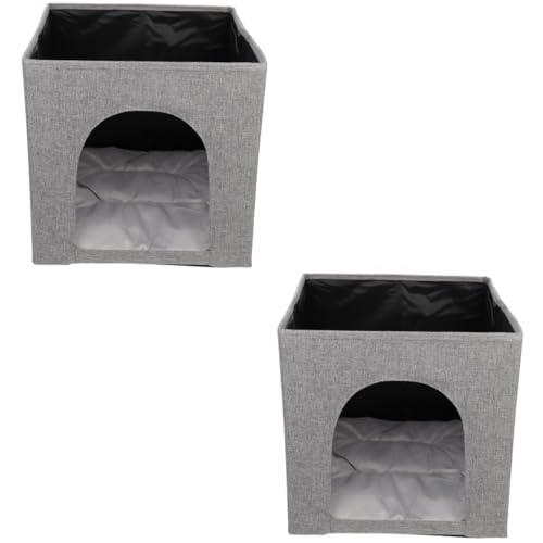 Angoily 2st Katzennest Tragbare Hundehütte Katzenbett-haustierkäfige Indoor-haustierzelt Katze Schlafplatz Katzenschutzzelt Katzenversteck Katzenwürfel Draussen Leinen- Reisen Schlafkissen Angoily 2st Katzennest Tragbare Hundehütte Katzenbett-haustierkäfige Indoor-haustierzelt Katze Schlafplatz Katzenschutzzelt Katzenversteck Katzenwürfel Draussen Leinen- Reisen Schlafkissen von Angoily