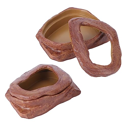 Angoily 2er-Pack Futternapf Für Haustiere Aus Kunstharz Großer Wasser-/futternapf Für Reptilien Geckos Schildkröten Schlangen Einfache Und Sichere Funktionen Angoily 2er-Pack Futternapf Für Haustiere Aus Kunstharz Großer Wasser-/futternapf Für Reptilien Geckos Schildkröten Schlangen Einfache Und Sichere Funktionen von Angoily