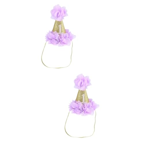 Angoily Hundegeburtstagsmütze 2st Kopfschmuck Der Hund Violett Haustier Angoily Hundegeburtstagsmütze 2st Kopfschmuck Der Hund Violett Haustier von Angoily