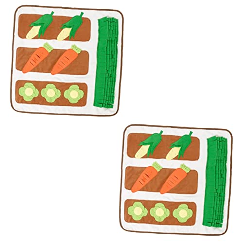 Angoily 2St Pet Sniffing Pad schnüffelmatte für Hunde Hunde-intelligenzspielzeug langsam essende Matte Futterdecke für Haustiere füttern Zubringer Hundefutter Riechkissen Filzstoff von Angoily