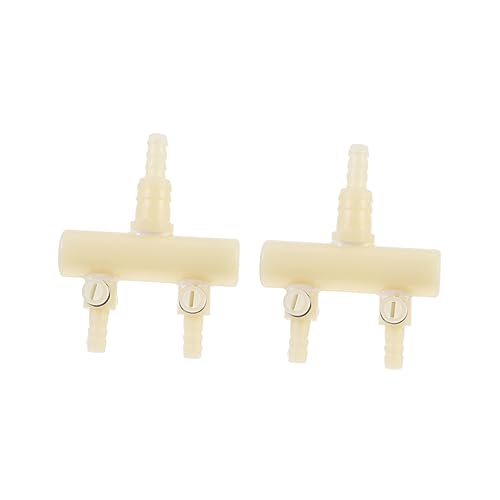Angoily 2st Sauerstoffpumpen-shunt Luftstromregelhebelventil Luftpumpenventil Für Aquarien Luftpumpen-Splitter Für Aquarien Luftpumpensplitter Für Aquarien Aquarium Weiß Spender Plastik von Angoily