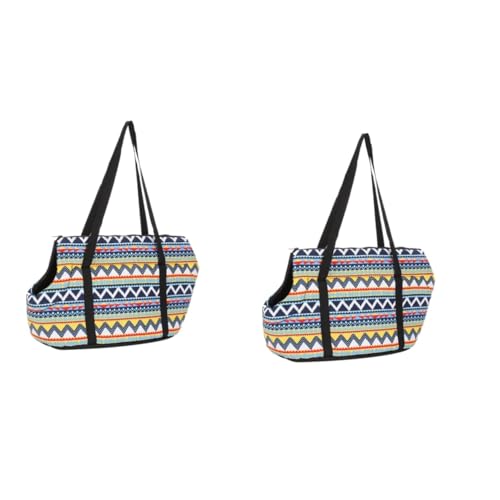 Angoily 2 Stücke Modische Haustier Reise Träger Hund Sling Tasche Komfortable Schulter Tasche Leicht Zu Tragen von Angoily