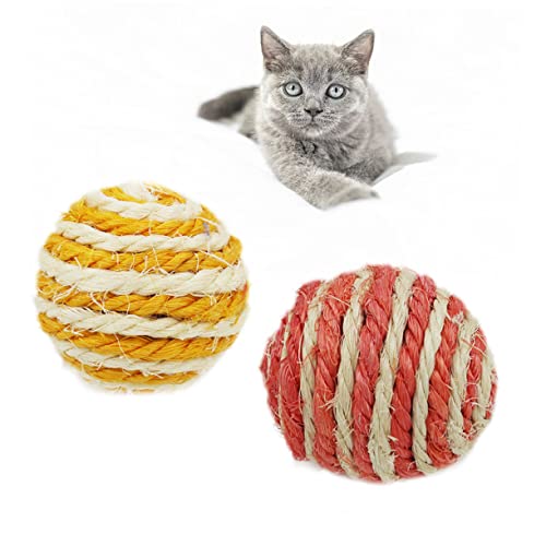 Angoily 2er-Pack Sisal-katzenspielzeug Kätzchen-Teaser-bälle Katzenkauseile Haustierspielzeug Haustier-katzenspielzeug Kätzchen-Teaser-Spielzeug Angoily 2er-Pack Sisal-katzenspielzeug Kätzchen-Teaser-bälle Katzenkauseile Haustierspielzeug Haustier-katzenspielzeug Kätzchen-Teaser-Spielzeug von Angoily