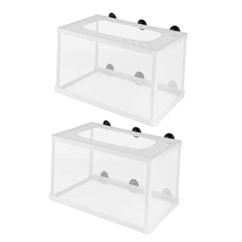 Angoily 2 Stücke Große Größe Fisch Züchter Net Braten Inkubator Box für Aquarium Tasse Enthalten von Angoily