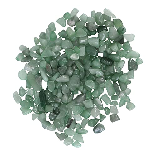 Angoily 3 Packungen natürlicher Kies Kristall-Chip-Perlen Vase aus grünem Glas Füllperlen für Vasen einmachgläser grüne Aventurin-Chips Aventurin-Schotter Stein Fragmente Turmalin Kies von Angoily