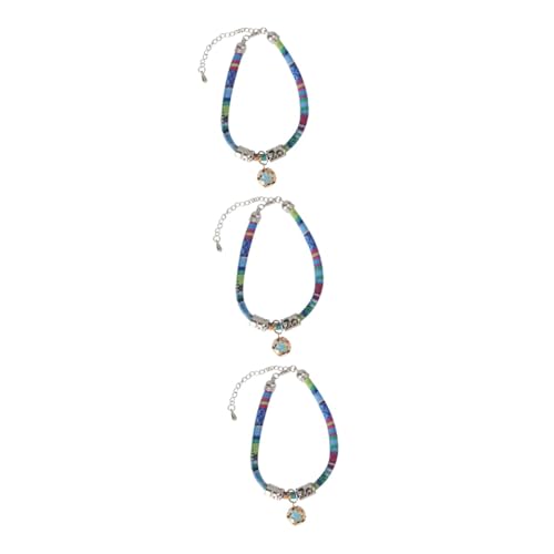 Angoily 3 STK Glockenkragen sicheres katzenhalsband Halsband für Katzen mit Sicherheit verstellbares hundehalsband personalisiertes Welpenhalsband Kettenhalsband für Katzen Boho-Halsketten von Angoily