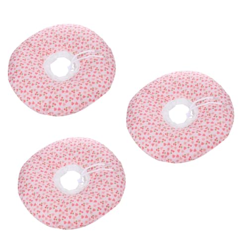 Angoily 3stücke Katzenhalskragen Rosa Erdbeer Design Einstellbarer Elizabethan Kragen Für Haustiere Anti-Kratzer Schutzkragen Für Katzen Und Hunde s von Angoily