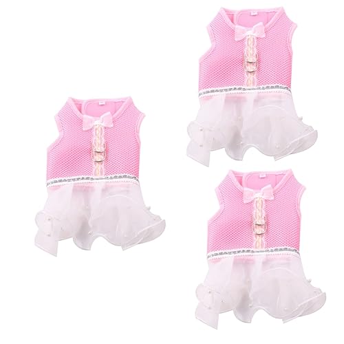 Angoily 3 STK Mantel Kleid Hemdkleider Hemdblusenkleider Mädchenkleid Hauskatze Kleid Mädchen Hundeweste Geschirrweste Für Hündin Heimtierbedarf Hund Warmes Tuch Gurt Hündchen Der Hund von Angoily