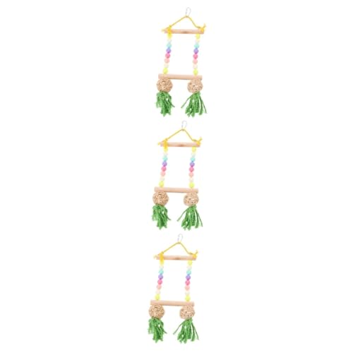 Angoily 3 Stück Vogel-kletterschaukel-Spielzeug Haustier-papageien Spielständer Hängespielzeug für Sittiche Nymphensittiche Einfach Zu Montieren Angoily 3 Stück Vogel-kletterschaukel-Spielzeug Haustier-papageien Spielständer Hängespielzeug für Sittiche Nymphensittiche Einfach Zu Montieren von Angoily