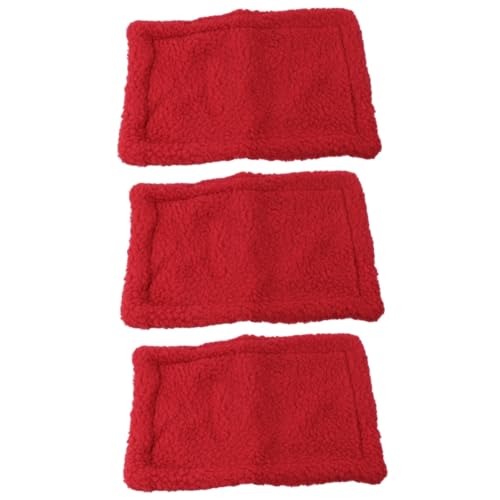 Angoily 3 Pcs 30x20cm Pet Warme Matte Gemütliche Schlaf Pad Für Hamster Mäuse Eichhörnchen Meerschweinchen Rot Tragbare Angoily 3 Pcs 30x20cm Pet Warme Matte Gemütliche Schlaf Pad Für Hamster Mäuse Eichhörnchen Meerschweinchen Rot Tragbare von Angoily