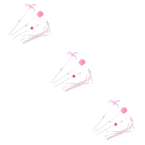 Angoily 3sätze Multifunktionalen Katzenspielzeugen Mit Federn Und Bändern Für Interaktives Spielen Zahnpflege Und Gewichtsmanagement Für Katzen Und Kätzchen von Angoily