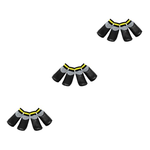 Angoily 3er Set Socken Hundeschuhe Booties Socken Für Welpen Pfoten Größe 3 Schwarz von Angoily
