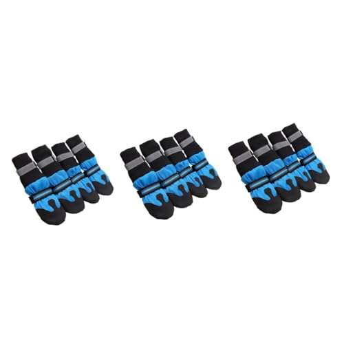 Angoily 3 Sets Warme Hundestiefel Für Haustiere Stilvolle Outdoor-hundeschuhe Sohlen Bequeme Hundespaziergängerschuhe Für Den Herbst von Angoily