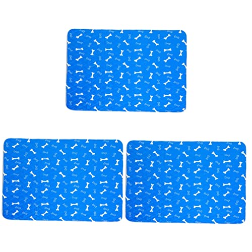 Angoily 3stücke Bone Printed wasserdichte Hundetoilettenmatte Waschbare rutschfeste Haustier-wc-Pads Blau s Angoily 3stücke Bone Printed wasserdichte Hundetoilettenmatte Waschbare rutschfeste Haustier-wc-Pads Blau s von Angoily