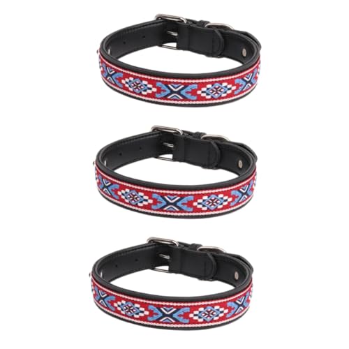 Angoily 3 Stücke Einstellbare Haustier Hund Kragen 2.0 * 50cm Komfortable Leder Modische Angoily 3 Stücke Einstellbare Haustier Hund Kragen 2.0 * 50cm Komfortable Leder Modische von Angoily