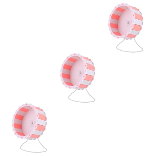 Angoily 3 Stücke Stille Pet Laufrad für Hamster Sonnenblumen Muster Kunststoff Pet Übung Spielzeug von Angoily