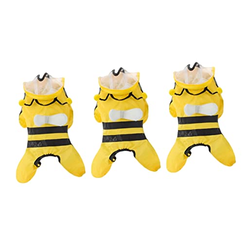 Angoily 3-teiliger Haustier-Regenmantel in Bienenform Mit Kapuze Hundeponcho Für Mittelgroße Hunde Heller Regenmantel Und Hundekleidung Angoily 3-teiliger Haustier-Regenmantel in Bienenform Mit Kapuze Hundeponcho Für Mittelgroße Hunde Heller Regenmantel Und Hundekleidung von Angoily