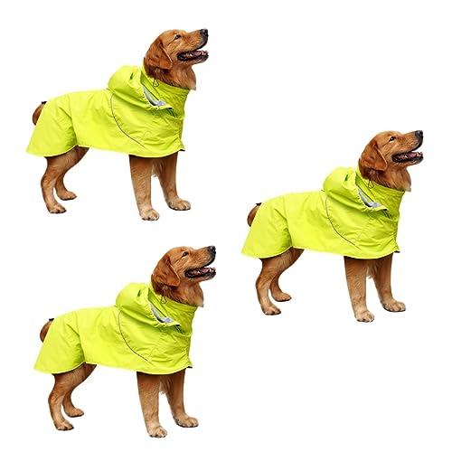 Angoily 3St großer Hunderegenmantel hoher Kragen Dealspet-Zubehör Hund Regen Slicker Regenponcho Regenjacke Nylon-Hunderegen Regenmantel für Haustiere Chef mittlere bis große Hunde Jacken von Angoily