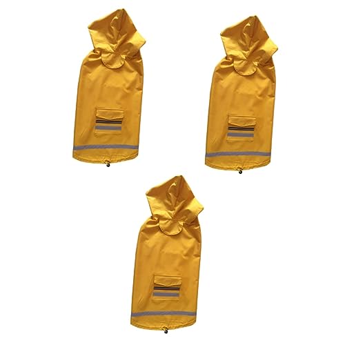 Angoily 3 Stücke Reflektierende Medium Große Hund Regenmantel Haustier Regen Jacke Outdoor Hund Gelb 4XL Angoily 3 Stücke Reflektierende Medium Große Hund Regenmantel Haustier Regen Jacke Outdoor Hund Gelb 4XL von Angoily