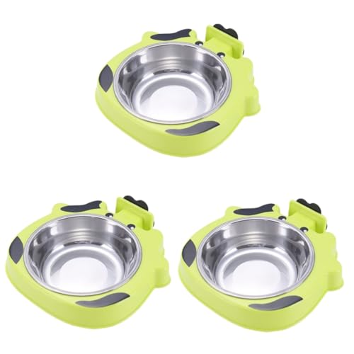 Angoily 3stücke Hängender Wasserspender Für Haustiere Verstellbarer Fressnapf Für Hunde Und Katzen rutschfest Robustem Für Hundeboxen Und Käfige Zufällige Farbe von Angoily