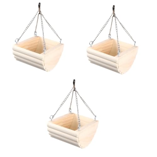 Angoily 3 Stücke Hängendes Holznest Für Hamster Papagei Heimtierbedarf Schaukel Ruhe Für Haustiere Dekoratives Wohnaccessoire Angoily 3 Stücke Hängendes Holznest Für Hamster Papagei Heimtierbedarf Schaukel Ruhe Für Haustiere Dekoratives Wohnaccessoire von Angoily