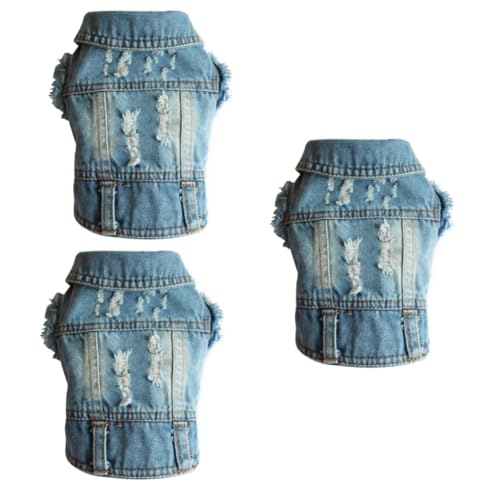 Angoily 3-teiliges Cooles Haustier-westenset Für Hunde Denim-hundewesten Komfort Für Vier Jahreszeiten Modischer Jeansverschluss Größe Xs Angoily 3-teiliges Cooles Haustier-westenset Für Hunde Denim-hundewesten Komfort Für Vier Jahreszeiten Modischer Jeansverschluss Größe Xs von Angoily
