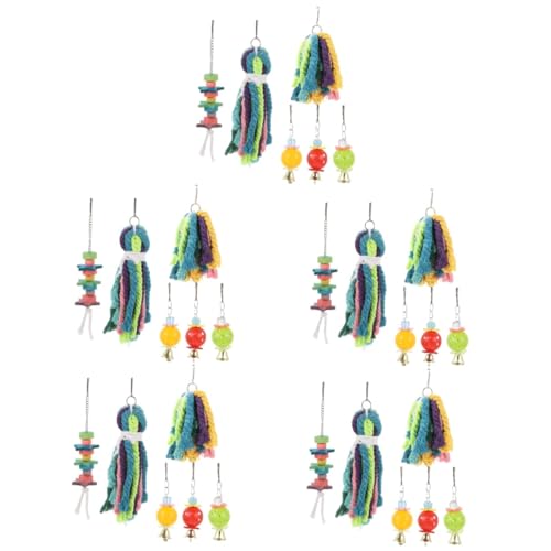 Angoily 30 STK Papagei Kauspielzeug Papageienspielzeug Für Große Vögel Spielzeug Zur Vogelsuche Kleines Vogelspielzeug Kauspielzeug Für Papageien Baumwollseil Xuanfeng Wellensittich von Angoily