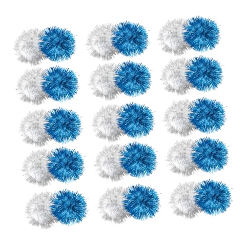 Angoily 30St tatsächl Elastic Band Katze Fuzzy Bälle Crinkle-Ball für Katzen Interaktive Katzenbälle glitzernde Spielzeugbälle die Katze Katzenball Hundeball Spielzeugball von Angoily