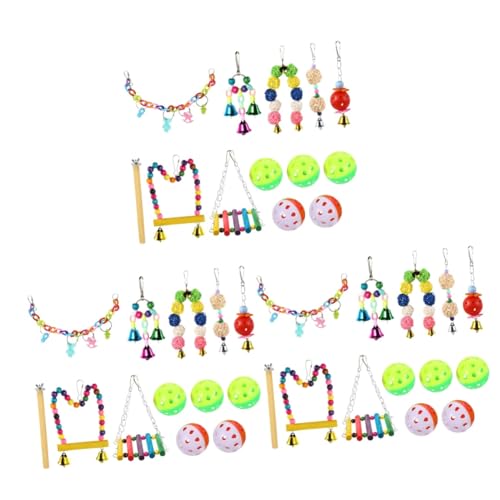Angoily 3 Sets Vogelspielzeug Für Papageien Holzschaukel Kauspielzeug Haustier-Vogel- Vogelkäfig-zubehör Sicher Und Unterhaltsam 13 Stück * 3 Angoily 3 Sets Vogelspielzeug Für Papageien Holzschaukel Kauspielzeug Haustier-Vogel- Vogelkäfig-zubehör Sicher Und Unterhaltsam 13 Stück * 3 von Angoily