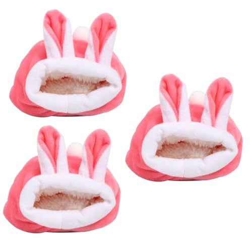 Angoily 3 Stücke Kapuze Frettchen Bett Haustier Warme Bett Für Hamster Plüsch Hamster Käfig Hängematte Multi-verwenden Pet Supplies von Angoily