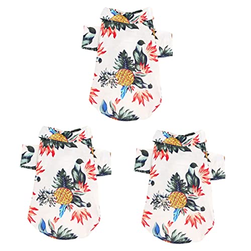 Angoily 3stücke Hawaiian Style Hundeshirt Für Sommer Atmungsaktive Bluse Für Haustiere Weiß XL Bequemes Outfit Für Hunde Für Alltag Schlaf Und Fotosessions Angoily 3stücke Hawaiian Style Hundeshirt Für Sommer Atmungsaktive Bluse Für Haustiere Weiß XL Bequemes Outfit Für Hunde Für Alltag Schlaf Und Fotosessions von Angoily