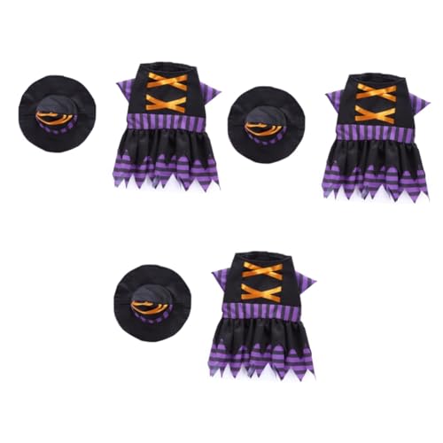 Angoily 3St Hundekleidung Halloween Urlaub Hund haustierbekleidung Halloween Hundekostü Halloween Hundekostü Cosplay Kleider Haustierkleidung Haustier-Partykostü lustig Hut Damen von Angoily