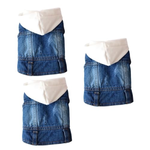 Angoily 3St Jeanshemd Pet Clothes Dog Apparel Pet Vest großes Hundeshirt Jeansjacke Haustier- - Haustierzubehör und Jacke mit Hut Pyjama Kleidung Jeansweste Weiß Angoily 3St Jeanshemd Pet Clothes Dog Apparel Pet Vest großes Hundeshirt Jeansjacke Haustier- - Haustierzubehör und Jacke mit Hut Pyjama Kleidung Jeansweste Weiß von Angoily