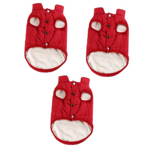 Angoily 3st Mantel Kleidung Winterkleidung Für Welpen Hundekleidung Kleidung Für Kleine Hunde Baumwollkleidung Gamasche Für Kaltes Wetter Comdum Welpenkleidung Rot Der Hund Hündchen Jacke Angoily 3st Mantel Kleidung Winterkleidung Für Welpen Hundekleidung Kleidung Für Kleine Hunde Baumwollkleidung Gamasche Für Kaltes Wetter Comdum Welpenkleidung Rot Der Hund Hündchen Jacke von Angoily