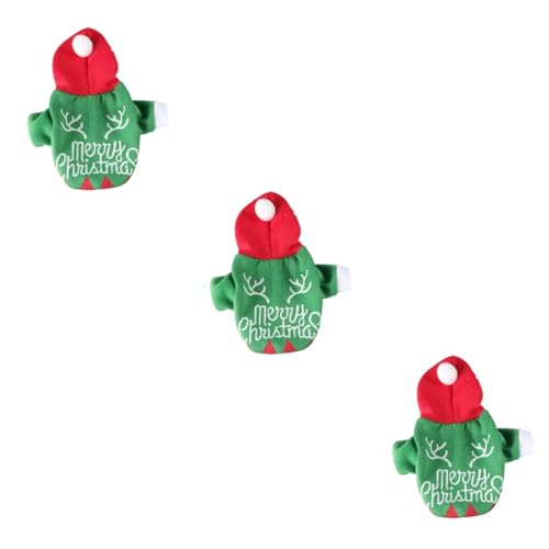 Angoily 3stücke Weihnachtskostüm Für Hunde Und Katzen Grüner Festtags- Xs Mit Weihnachtsglocken-Design Für Und Und Leicht Anzuziehen Angoily 3stücke Weihnachtskostüm Für Hunde Und Katzen Grüner Festtags- Xs Mit Weihnachtsglocken-Design Für Und Und Leicht Anzuziehen von Angoily