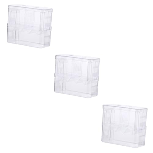 Angoily Aufzuchtbecken Aquarium 3st Ablagefächer Fischzuchtbecken Aquarium Zucht Von Aquarienfischen Fischzüchter Doppelschicht Isolationsnetz Inkubationsbox Betta-Box von Angoily