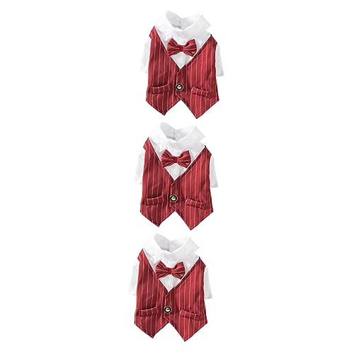Angoily 3St Business-Bluse Welpen-Outfits Hemden Welpenkleidung Kleid Bluse formelle Kleidung Kleider Party-Hundekleid Kleid Tuch Französischer Haustieranzug Hundekleidung Shirt von Angoily